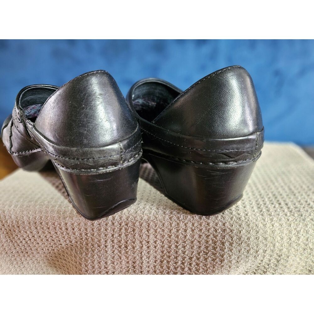 DANSKO Black Leather Clog Leather Hailey Heel Clog Size 37 EU, 6.5-7 U.S. - Picture 7 of 7